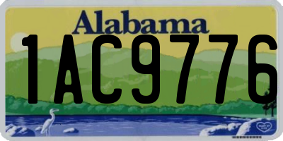 AL license plate 1AC9776