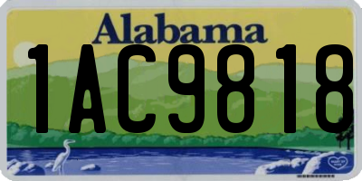 AL license plate 1AC9818