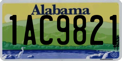 AL license plate 1AC9821