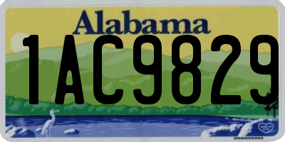 AL license plate 1AC9829