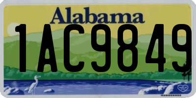 AL license plate 1AC9849