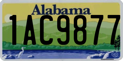 AL license plate 1AC9877