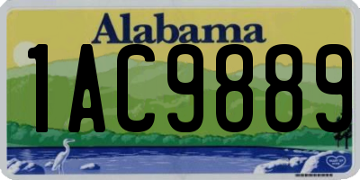AL license plate 1AC9889