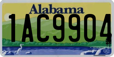 AL license plate 1AC9904