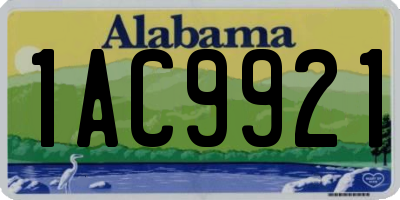 AL license plate 1AC9921