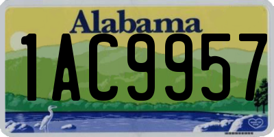 AL license plate 1AC9957