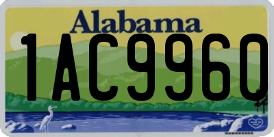 AL license plate 1AC9960