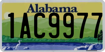 AL license plate 1AC9977