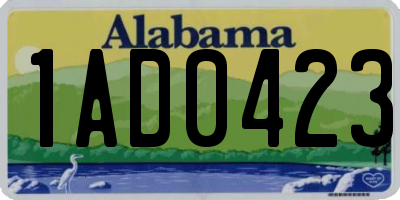 AL license plate 1AD0423