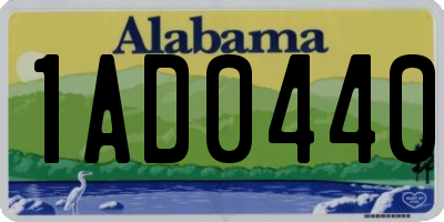 AL license plate 1AD0440