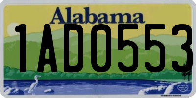 AL license plate 1AD0553