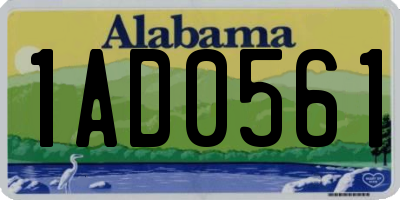 AL license plate 1AD0561