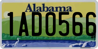 AL license plate 1AD0566