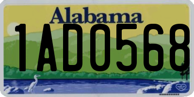 AL license plate 1AD0568