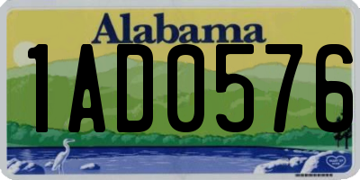 AL license plate 1AD0576