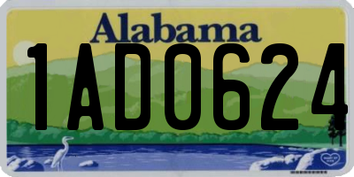 AL license plate 1AD0624
