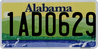 AL license plate 1AD0629