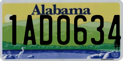 AL license plate 1AD0634