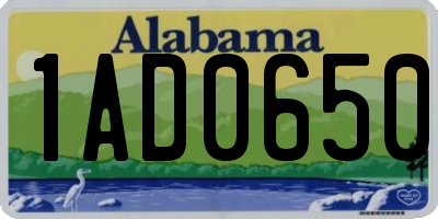 AL license plate 1AD0650