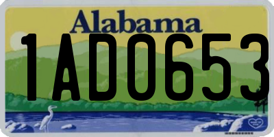 AL license plate 1AD0653