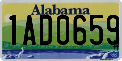 AL license plate 1AD0659