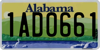 AL license plate 1AD0661