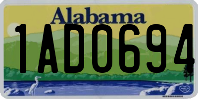 AL license plate 1AD0694