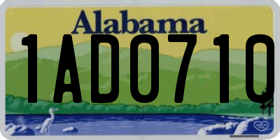 AL license plate 1AD0710