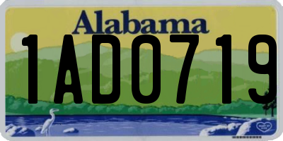 AL license plate 1AD0719