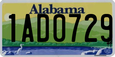 AL license plate 1AD0729