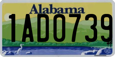 AL license plate 1AD0739