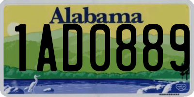 AL license plate 1AD0889