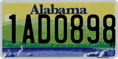 AL license plate 1AD0898
