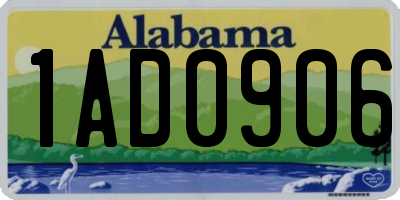 AL license plate 1AD0906