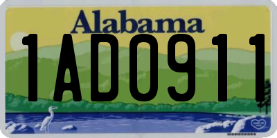 AL license plate 1AD0911
