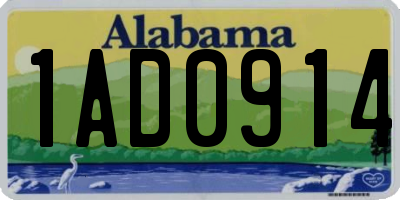 AL license plate 1AD0914