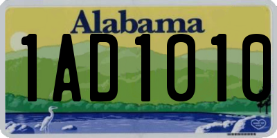 AL license plate 1AD1010