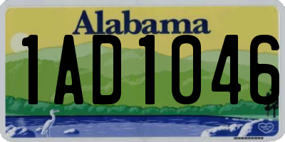 AL license plate 1AD1046
