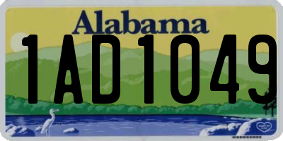 AL license plate 1AD1049