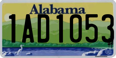 AL license plate 1AD1053