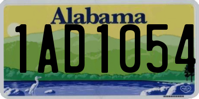 AL license plate 1AD1054