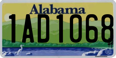 AL license plate 1AD1068