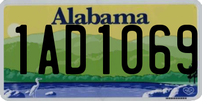 AL license plate 1AD1069