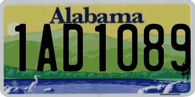 AL license plate 1AD1089