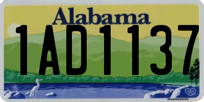 AL license plate 1AD1137