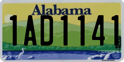 AL license plate 1AD1141