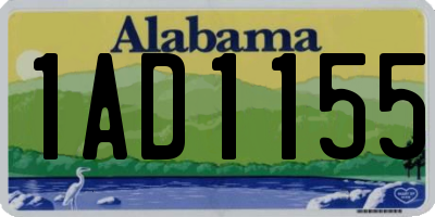 AL license plate 1AD1155