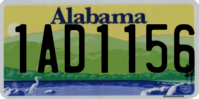 AL license plate 1AD1156