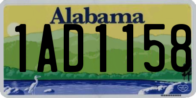 AL license plate 1AD1158