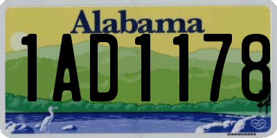 AL license plate 1AD1178